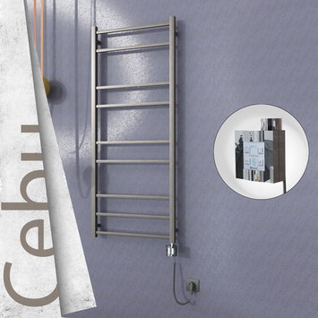 Radiva - Cebu Sèche Serviettes Electrique 600x1395 Finition peinture satiné Ktx4 300 Watt Câble en spirale