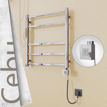 Radiva - Cebu Sèche Serviettes Electrique 600x705 Finition de polissage Ktx1 200 Watt Câble en spirale