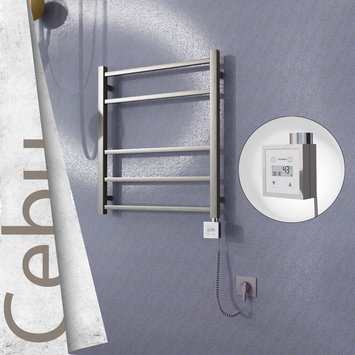 Radiva - Cebu Sèche Serviettes Electrique 600x705 Finition peinture satiné Ktx3 200 Watt Câble en spirale