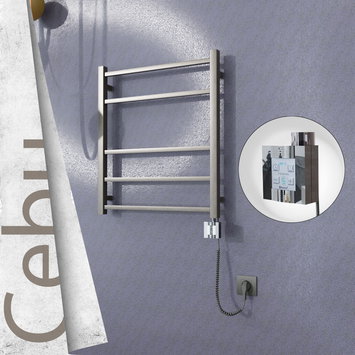 Radiva - Cebu Sèche Serviettes Electrique 600x705 Finition peinture satiné Ktx4 200 Watt Câble en spirale