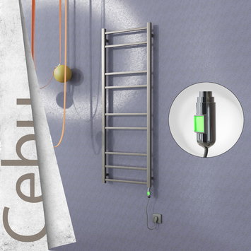 Radiva - Cebu Sèche Serviettes Electrique 500x1395 Finition peinture satiné (On/Off) 300 Watt