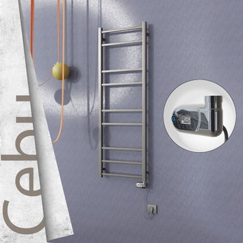Radiva - Cebu Sèche Serviettes Electrique 500x1395 Finition peinture satiné (Thermostat Thesis) 300 Watt