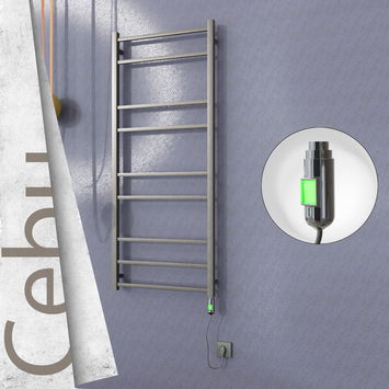  - Cebu Sèche Serviettes Electrique 600x1395 Finition peinture satiné. (On/Off) 300 Watt