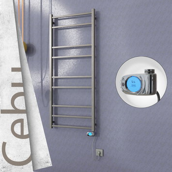Radiva - Cebu Sèche Serviettes Electrique 600x1395 Finition peinture satiné. (Thermostat Musa) 300 Watt