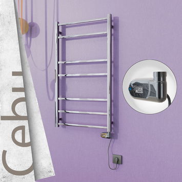  - Cebu Stainless Steel Electric Towel Warmer 600x1050 Polished Finish (Thesis Thermostat) 200 W