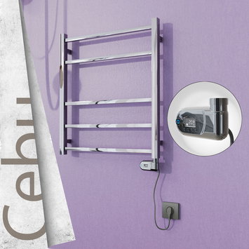 Radiva - Cebu Stainless Steel Electric Towel Warmer 600x705 Polished Finish (Thesis Thermostat) 200 W