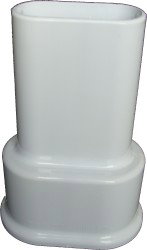 Radiva - Double Radiator Tube Hiding Sleeve Plug-In Plastic Blanc 160mm