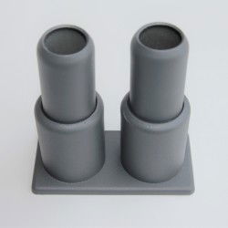 - Double Radiator Tube Hiding Sleeve Stringed Plastic Anthracite  - Double Radiator Tube Hiding Sleeve Stringed Plastic Anthracite
