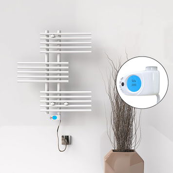 Radiva - FIJI Electric Towel Warmer 650x740 White (Musa Thermostat) 300W Radiva - FIJI Electric Towel Warmer 650x740 White (Musa Thermostat) 300W