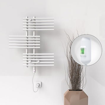 Radiva - FIJI Electric Towel Warmer 650x740 White (On/Off Button) 300W Radiva - FIJI Electric Towel Warmer 650x740 White (On/Off Button) 300W