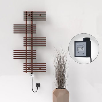 Radiva - Fiji Sèche Serviettes Electrique 650x1250 Antique Cuivre Ktx3 300 Watt Câble en spirale