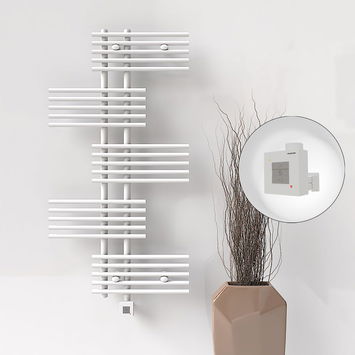 Radiva - FIJI Electric Towel Warmer 650x1250 White (KTX1 Thermostat) 600W Radiva - FIJI Electric Towel Warmer 650x1250 White (KTX1 Thermostat) 600W