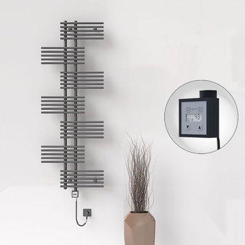 Radiva - Fiji Elektrikli Havlupan 650x1762 Antrasit (KTX3 Termostat) 1000W Spiral Kablolu