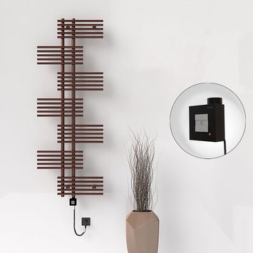 Radiva - FIJI Electric Towel Warmer 650x1762 Antique Copper (KTX1 Thermostat) 600W Spiral Cable