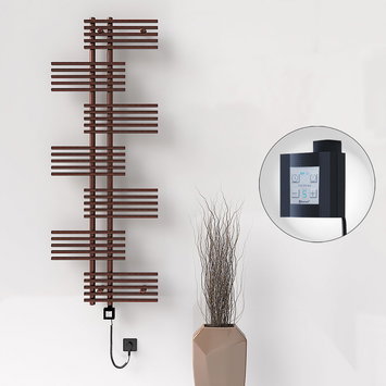 Radiva - Fiji Elektrikli Havlupan 650x1762 Bakır Eskitme (KTX4 Termostat) 600W Spiral Kablolu
