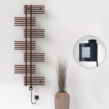  - FIJI Electric Towel Warmer 650x1762 Antique Copper (KTX4 Thermostat) 600W Spiral Cable