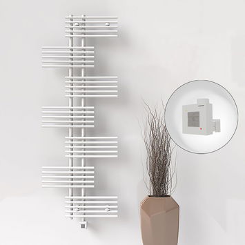Radiva - FIJI Electric Towel Warmer 650x1762 White (KTX1 Thermostat) 1000W