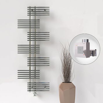  - FIJI Electric Towel Warmer 650x1762 Chrome (KTX1 Thermostat) 600W