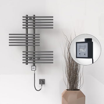 Radiva - FIJI Elektrikli Havlupan 650x740 Antrasit (KTX3 Termostat) 300W Spiral Kablolu Radiva - FIJI Elektrikli Havlupan 650x740 Antrasit (KTX3 Termostat) 300W Spiral Kablolu