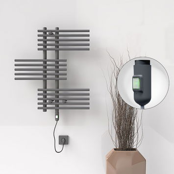 Radiva - FIJI Electric Towel Warmer 650x740 Anthracite (On/Off Button) 300W Radiva - FIJI Electric Towel Warmer 650x740 Anthracite (On/Off Button) 300W