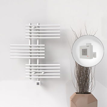 Radiva - FIJI Electric Towel Warmer 650x740 White (KTX1 Thermostat) 300W Radiva - FIJI Electric Towel Warmer 650x740 White (KTX1 Thermostat) 300W