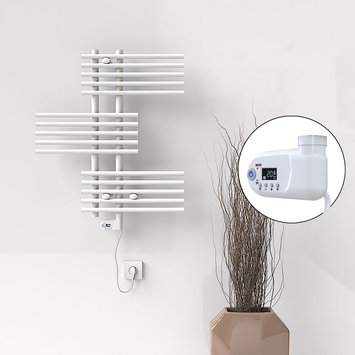 Radiva - Fiji Elektrikli Havlupan 650x740 Beyaz (Thesis Termostat) 300W