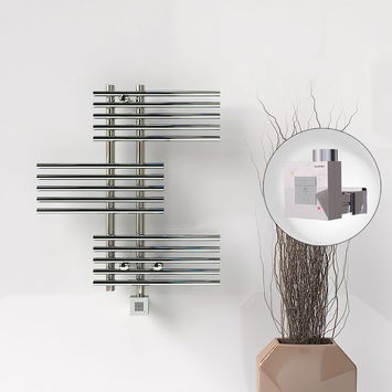 - FIJI Electric Towel Warmer 650x740 Chrome (KTX1 Thermostat) 200W  - FIJI Electric Towel Warmer 650x740 Chrome (KTX1 Thermostat) 200W