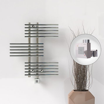 Radiva - Fiji Sèche Serviettes Electrique 650x740 Chrome Ktx1 200 Watt