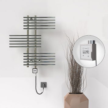 Radiva - FIJI Elektrikli Havlupan 650x740 Krom (KTX3 Termostat) 200W Spiral Kablolu Radiva - FIJI Elektrikli Havlupan 650x740 Krom (KTX3 Termostat) 200W Spiral Kablolu