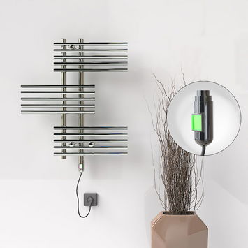 Radiva - Fiji Sèche Serviettes Electrique 200 Watt 650x740 Chrome (On/Off) Radiva - Fiji Sèche Serviettes Electrique 200 Watt 650x740 Chrome (On/Off)