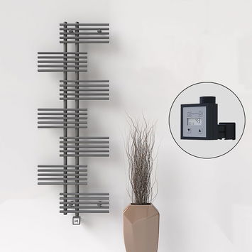 Radiva - Fiji Sèche Serviettes Electrique 650x1762 Anthracite Ktx3 1000 W