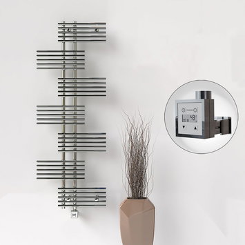 Radiva - Fiji Sèche Serviettes Electrique 650x1762 Chrome Ktx3 600 Watt