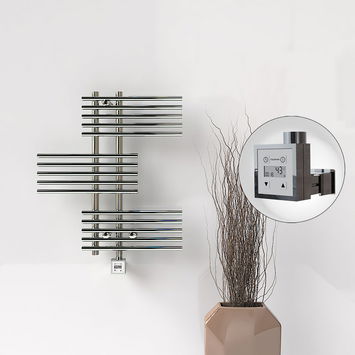  - Fiji Sèche Serviettes Electrique 650x740 Chrome Ktx3 200 Watt