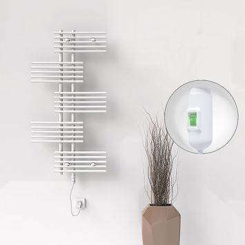 Radiva - Fiji Sèche Serviettes Electrique 600 Watt 650x1250 Blanc (On/Off)