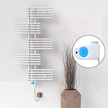 Radiva - Fiji Sèche Serviettes Electrique 600 Watt 650x1250 Blanc (Thermostat Musa) Radiva - Fiji Sèche Serviettes Electrique 600 Watt 650x1250 Blanc (Thermostat Musa)