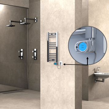 Radiva - HAITI Elektrikli Havlupan 300x700 Düz Krom (Musa Termostat) 200W