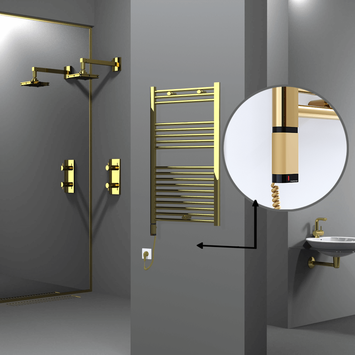 Radiva - HAITI Elektrikli Havlupan 600x1000 Düz Altın (OneD On/Off ) Sol 300W Radiva - HAITI Elektrikli Havlupan 600x1000 Düz Altın (OneD On/Off ) Sol 300W