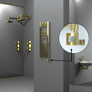 Radiva - Haiti Sèche Serviettes Electrique 300x1000 Or Ktx1 200 Watt