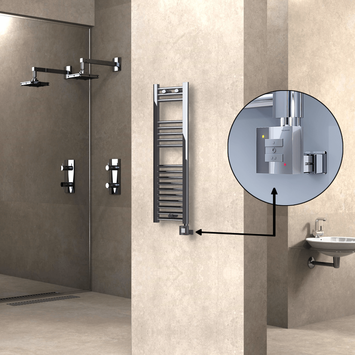  - HAITI Elektrikli Havlupan 300x1000 Düz Krom (KTX1 Termostat) 200W