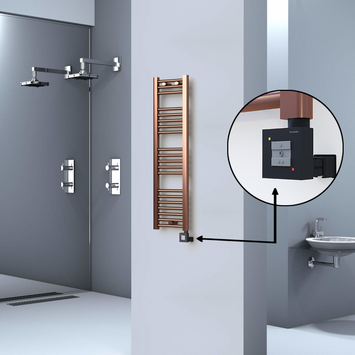  - HAITI Elektrikli Havlupan 300x1100 Düz Bakır Eskitme (KTX1 Termostat) 200W