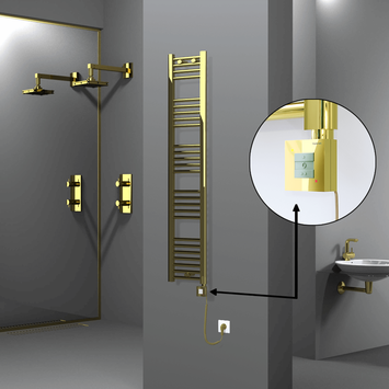 Radiva - Haiti Sèche Serviettes Electrique 300x1500 Or Ktx1 300 Watt Câble en spirale