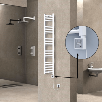 Radiva - Haiti Sèche Serviettes Electrique 300x1500 Blanc Ktx3 600 Watt Câble en spirale