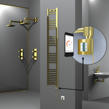 Radiva - Haiti Sèche Serviettes Electrique 300x1800 Or Ktx4 300 Watt Câble en spirale