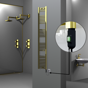 Radiva - Haiti Sèche Serviettes Electrique 300x1800 Or (On/Off) 300 Watt