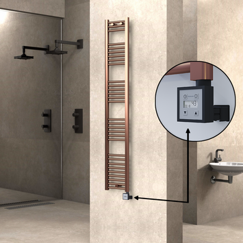 Radiva - Haiti Elektrikli Havlupan 300x1800 Bakır Eskitme (KTX3 Termostat) 300W
