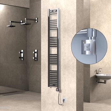  - Haiti Sèche Serviettes Electrique 300x1800 Chrome Ktx1 300 Watt Câble en spirale