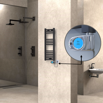 Radiva - Haiti Sèche Serviettes Electrique 300x800 Anthracite (Thermostat Musa) 200 Watt