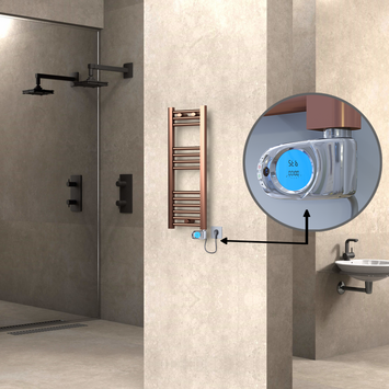  - HAITI Elektrikli Havlupan 300x800 Düz Bakır Eskitme (Musa Termostat) 200W