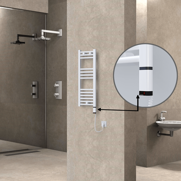 Radiva - Haiti Elektrikli Havlupan 300x800 Beyaz (OneD On/Off ) Sağ 200W
