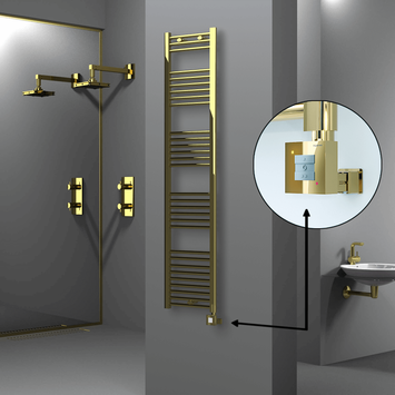 Radiva - Haiti Sèche Serviettes Electrique 400x1800 Or Ktx1 300 Watt